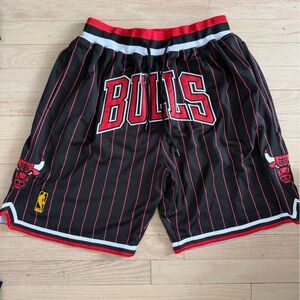 Just Don Black and Red Chicago Bulls Athletic Shorts 1997-1998 $40 Size Medium